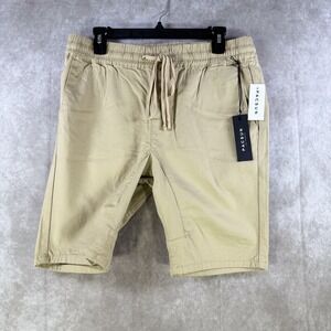Pacsun Shorts Mens Medium Khaki Drawstring Elastic Pockets Flat Front‎ NWT
